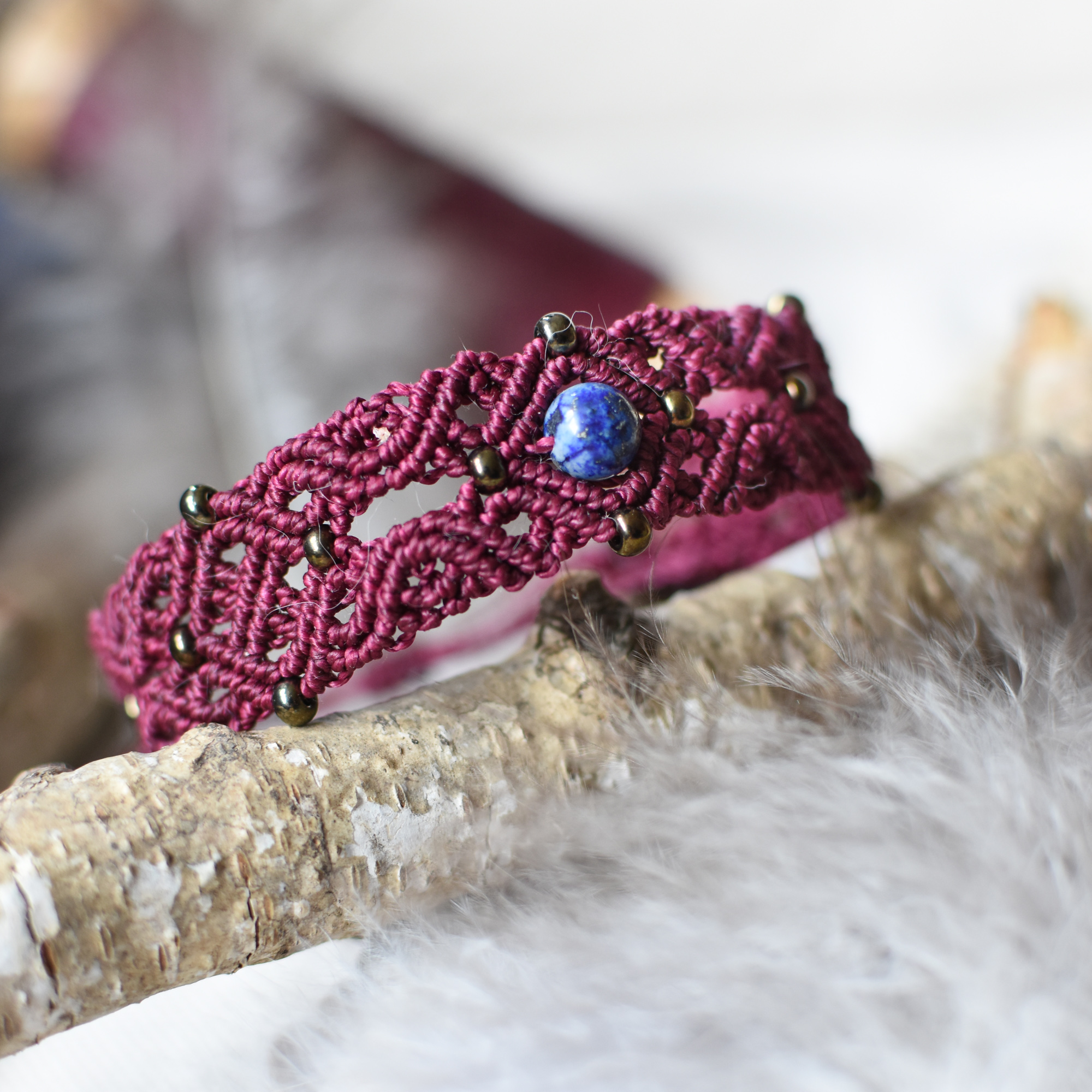Bordo náramek s lapis lazuli